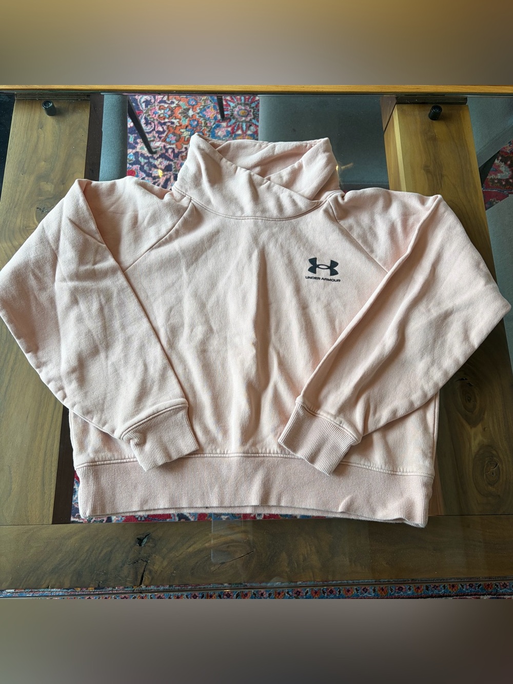 Under Armour Women's Light Pink Cowl Neck Sweatshirt